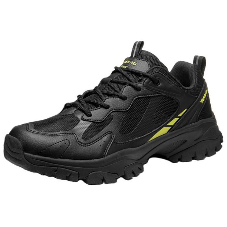 TOREAD Slip Resistant Abrasion Resistant Low top Hiking Shoes Men’s Black Green