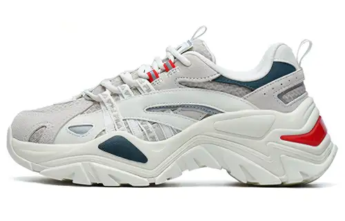FILA Fabric Abrasion Resistant Low top Chunky Sneakers Women's White Silver