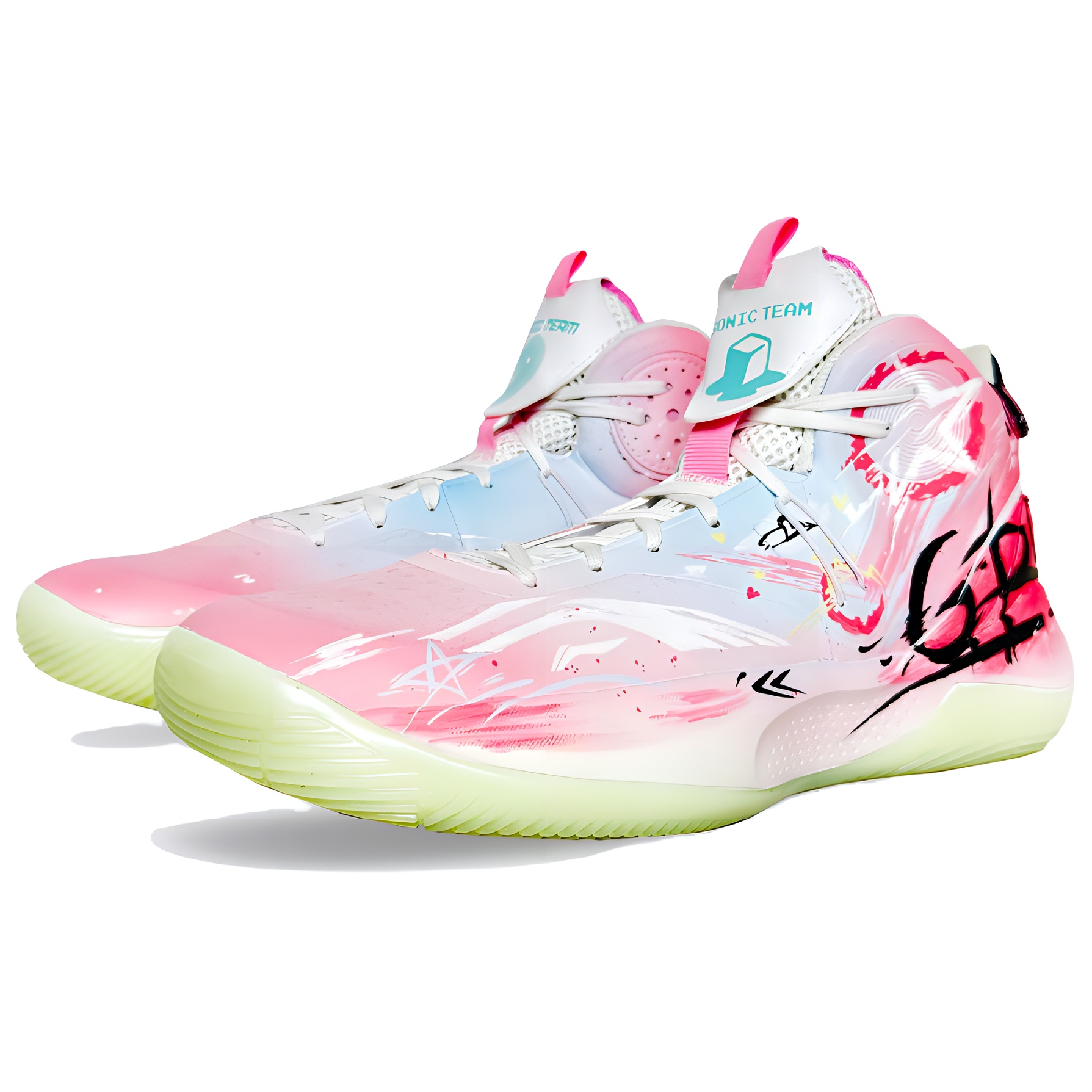 Li Ning Sonic 9 Team Slip Resistant, Abrasion Resistant, Rebound Slip Resistant, Abrasion Resistant, Rebound Mid top