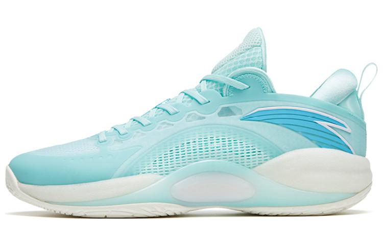 Anta Cement Bubbles 3 Fabric Slip Resistant Abrasion Resistant Low top Basketball Shoes Men’s Ice Refreshing Blue
