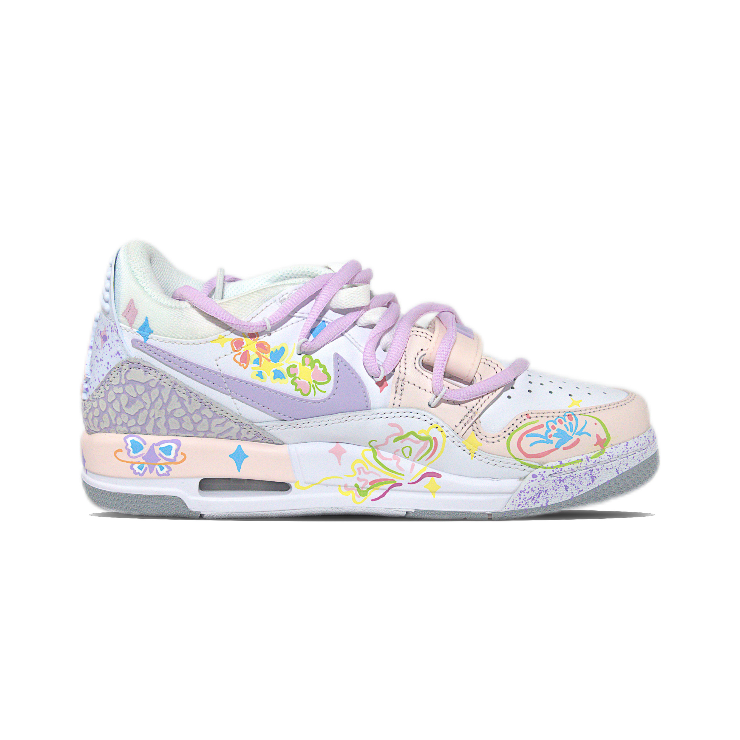Jordan Legacy 312 Textile, Leather Cushioning Abrasion Resistant Waterproof Low top Vintage Basketball Shoes GS
