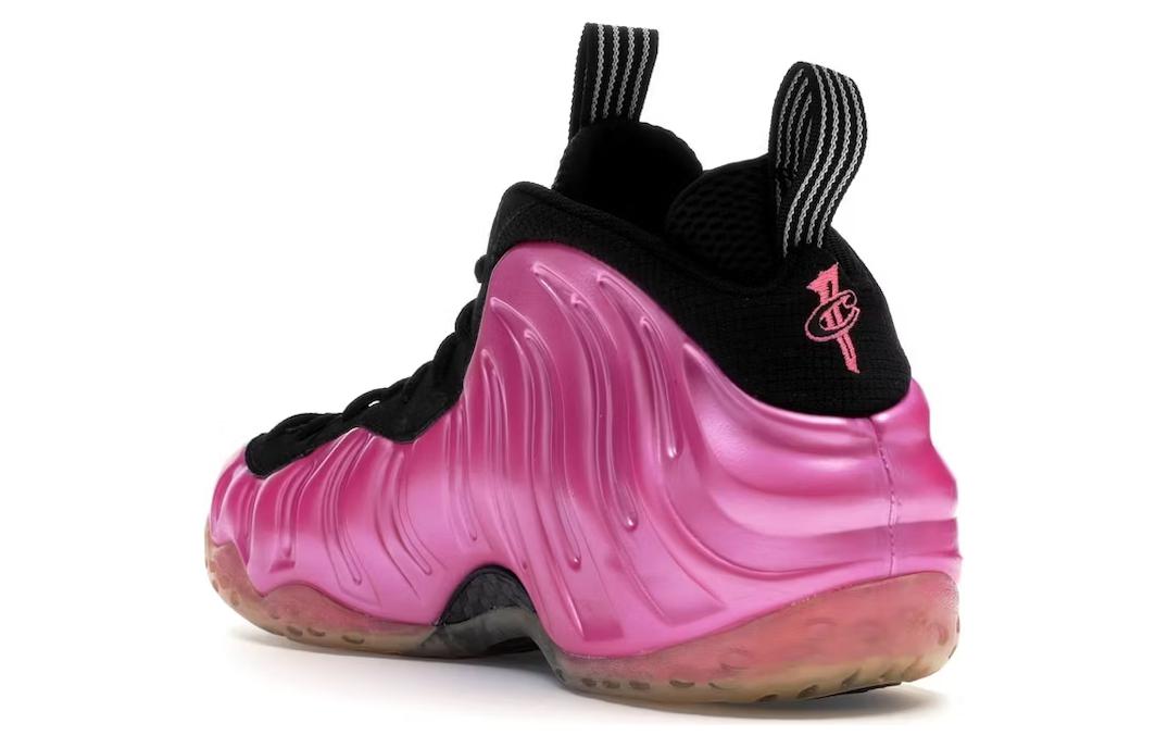 Мужские кроссовки Nike Foamposite One Pearlized Pink OG (розовые) — 粉/黑/白/金属银 — фото 4