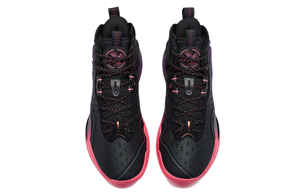 XTEP Wind Style 2 Cushioning, Wear Resistant Low top Basketball Shoes Men’s Black Purple