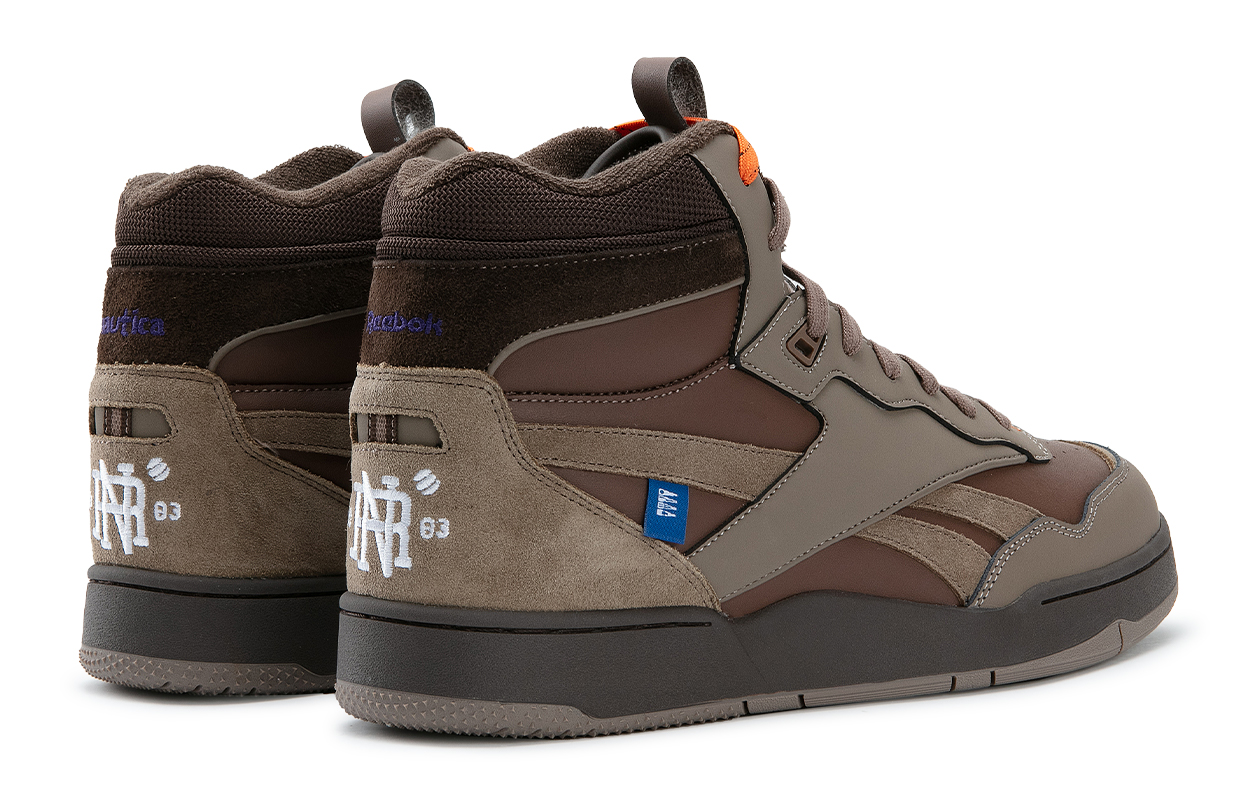 Nautica x Reebok BB4000 II MID Sports Mid top Vintage Basketball Shoes Unisex Brown