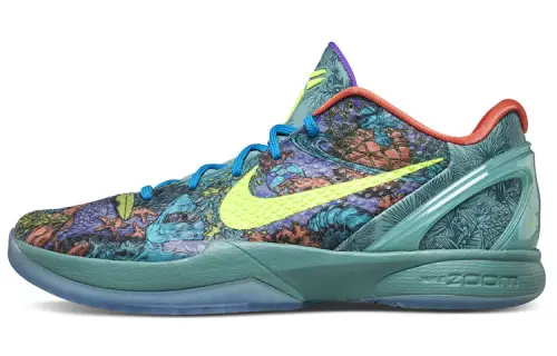 Nike Zoom Kobe 6 Basketball Shoes Men's Low Top Green/Purple/Orange
