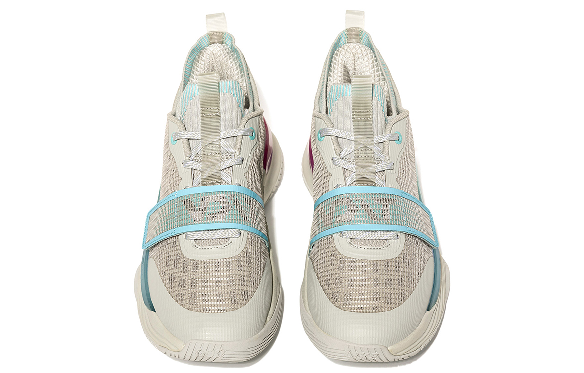 VOIT Cushioning, Slip Resistant, And Abrasion Resistant Low Top Basketball Shoes Unisex Light Gray/Blue