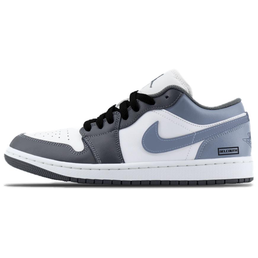 Jordan Air Jordan 1 Abrasion Resistant Abrasion Resistant Low top Vintage Basketball Shoes Unisex Light Gray Blue