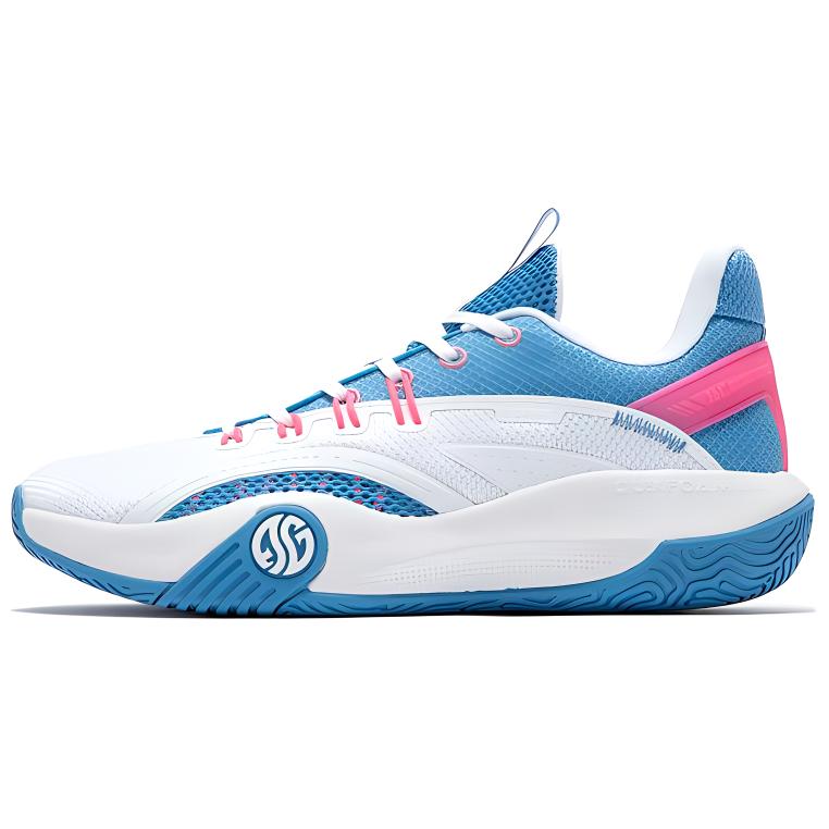 361° Slip Resistant Abrasion Resistant Low top Basketball Shoes Men’s White Blue