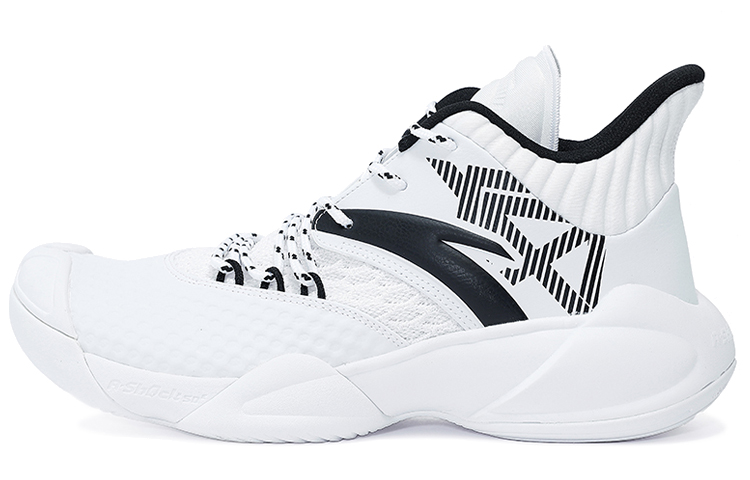 Anta Slip Resistant Abrasion Resistant Low top Basketball Shoes Men’s White Black