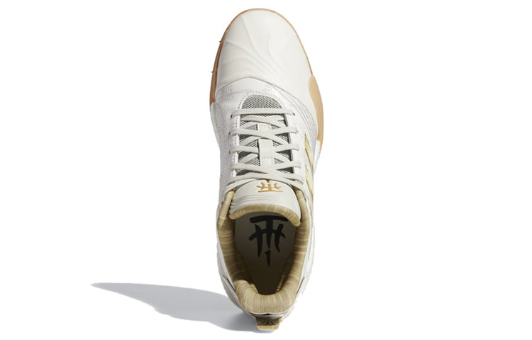 Мужские кроссовки adidas T mac Millennium (бело-золотые) — фото 4