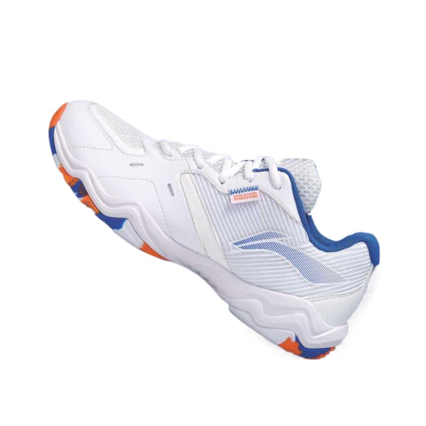 Li Ning Slip Resistant, Abrasion Resistant, Breathable Low top Badminton Shoes Unisex White