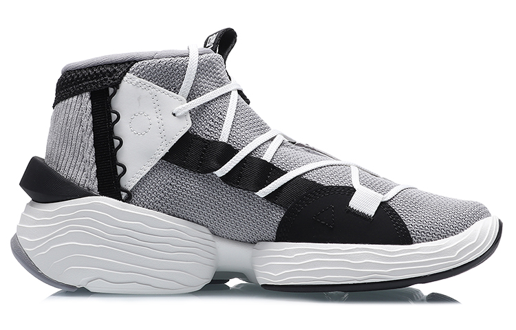 Li Ning Essence Basketball Shoes Women’s Mid Top Gray/White/Black