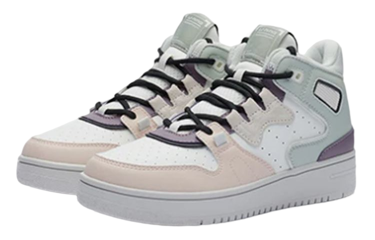 Li Ning Attack 2020 Synthetic Leather, Split Suede Lace Up Cushioning Slip Resistant Abrasion Resistant Rebound Mid top