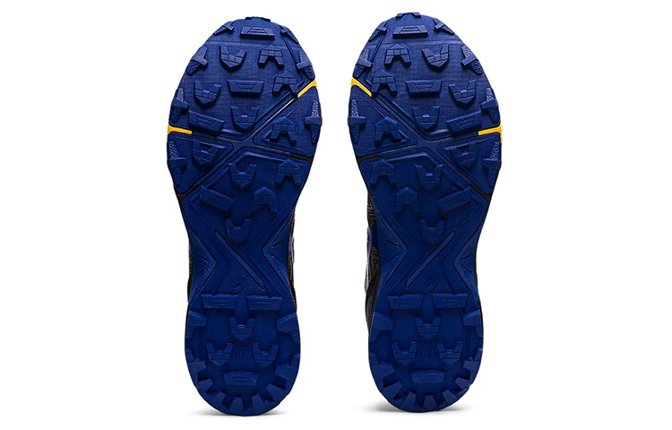 ASICS GEL Fuji Trabuco Sky Trail Running Shoes Men's Black Yellow Blue