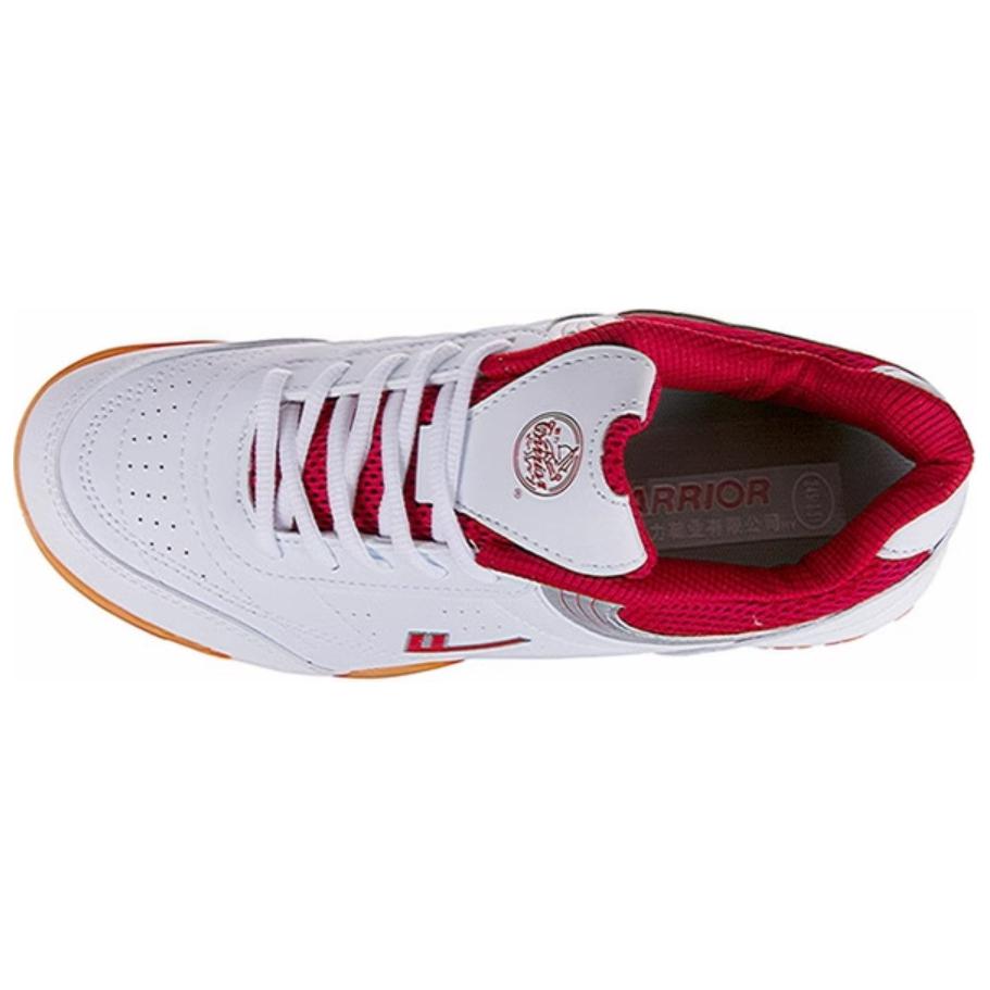 Warrior Comfortable Round Toe Cushioning Low top Training Shoes Unisex White Red