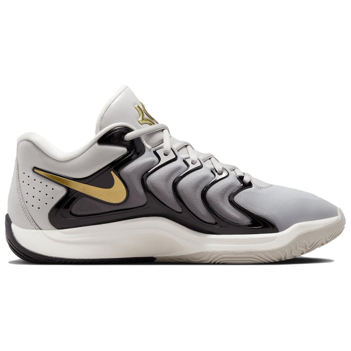 Nike KD 17 Slip Resistant Abrasion Resistant Low top Basketball Shoes Unisex Gray Black