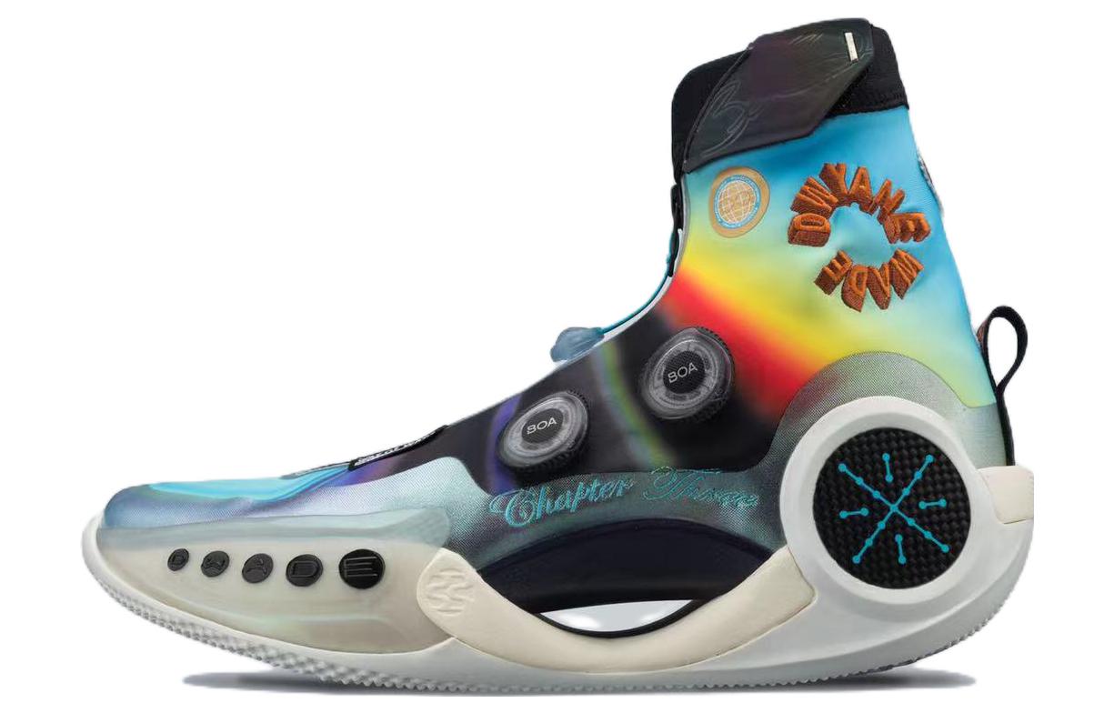 LiNing Li Ning Wade's Way 9 Infinity \"Disco\" Disco comfortable and versatile fabric synthetic leather TPU shock-absorbing, non-slip and wear-resistant wrapping high-top basketball shoes men's black color