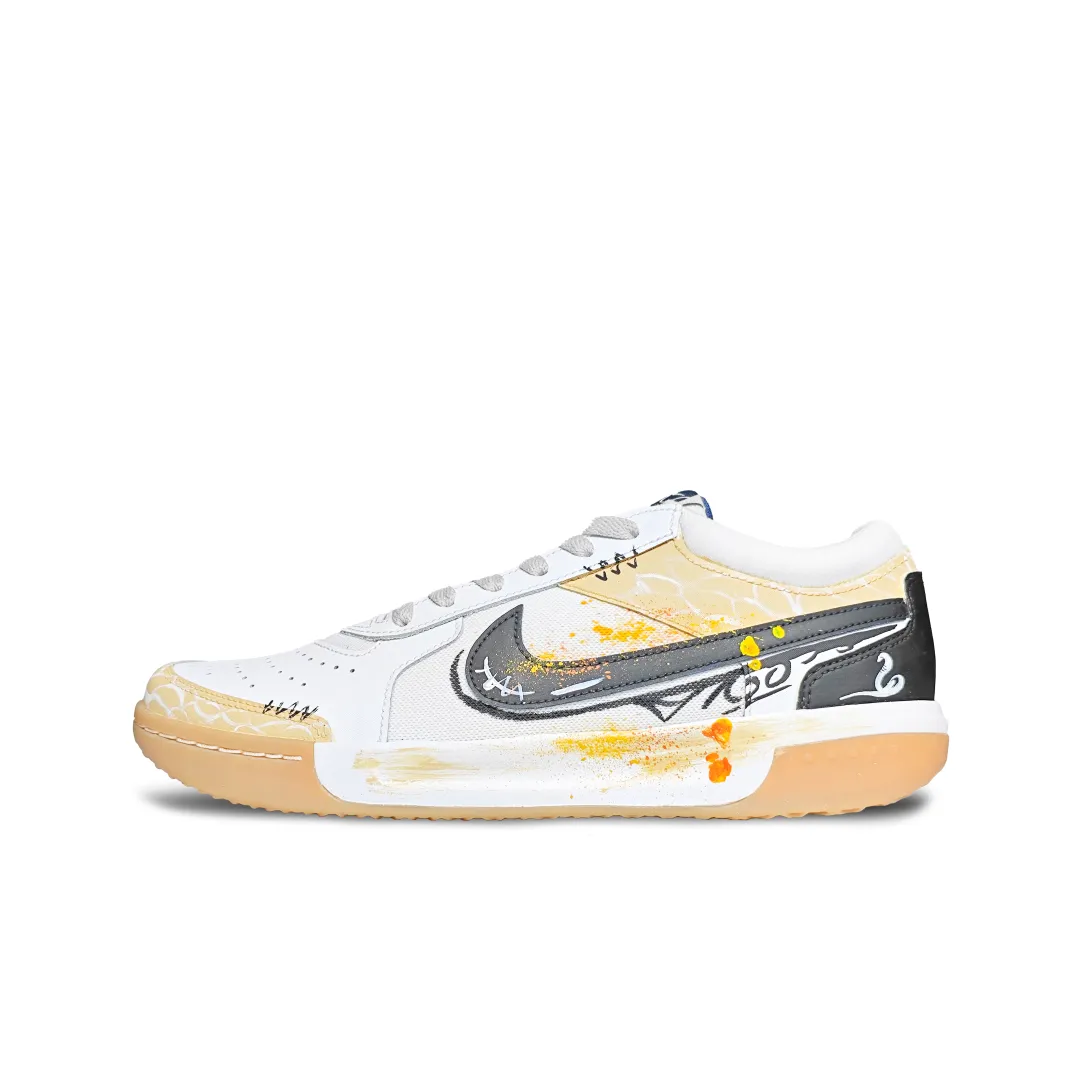 Nike Court Lite 3 Slip Resistant Abrasion Resistant Low top Tennis Shoes Men's White Yellow