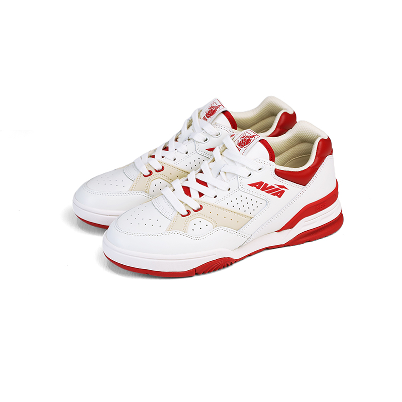 AVIA 855L Cow Leather Cushioning Low top Vintage Basketball Shoes Women’s White Red