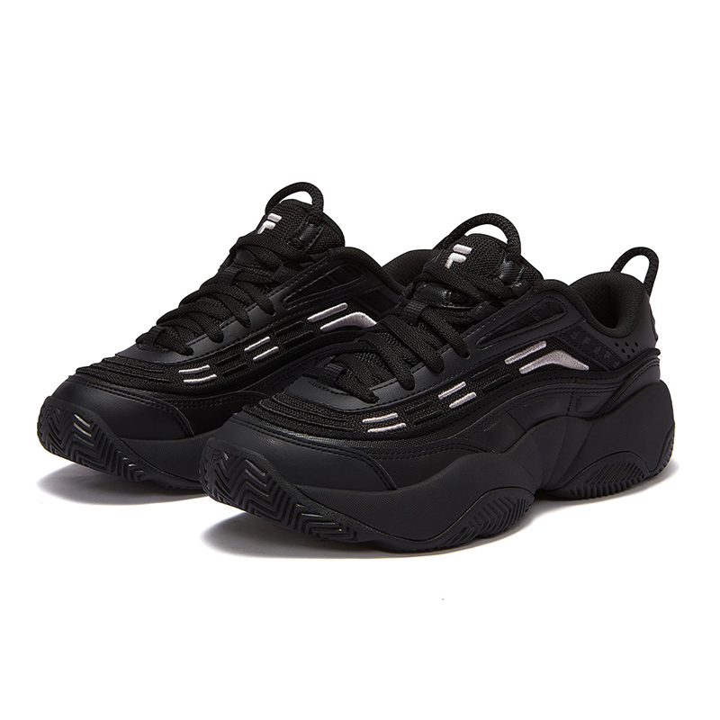 FILA FUSION FIRE Flame Shoes Abrasion Resistant Low top Vintage Basketball Shoes Women’s Black