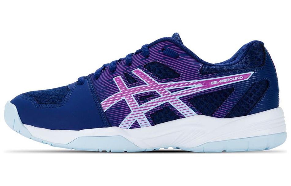 Asics Gel Rebound Gel Rebound Textile, Synthetic Leather Low top Tennis Shoes Women's Blue Purple
