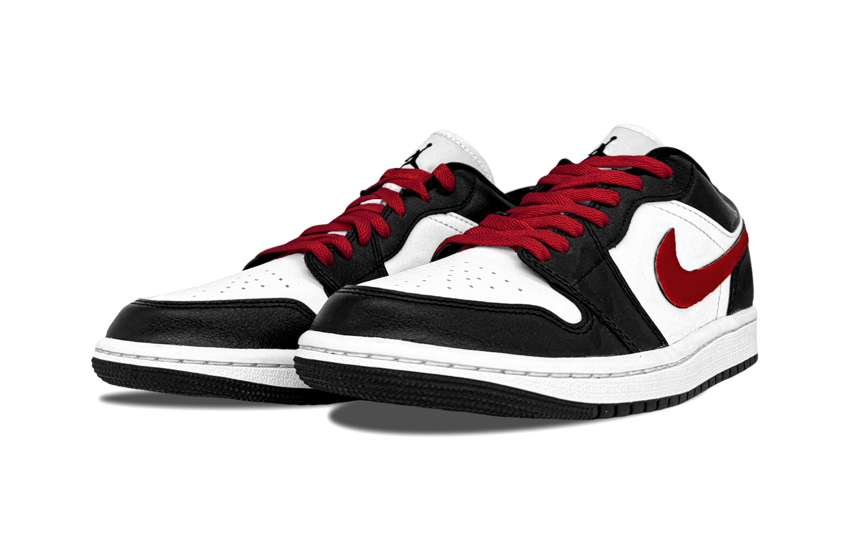 Jordan Air Jordan 1 Jazz Nocturne Leather Low top Vintage Basketball Shoes Unisex Black Red