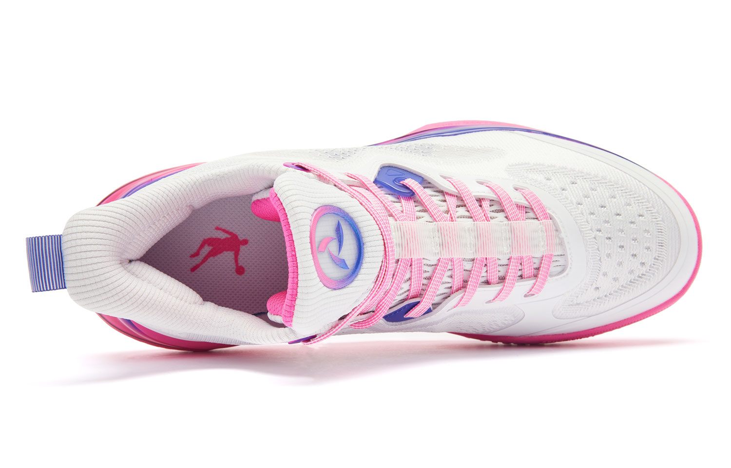 QIAODAN Wind Blade 4 Cushioning Support Abrasion Resistant Slip Resistant Low top Basketball Shoes Men’s Pink Purple