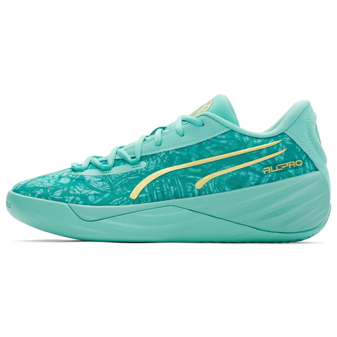 PUMA All Pro Nitro Comfortable Slip Resistant Abrasion Resistant Low top Basketball Shoes Men's Green