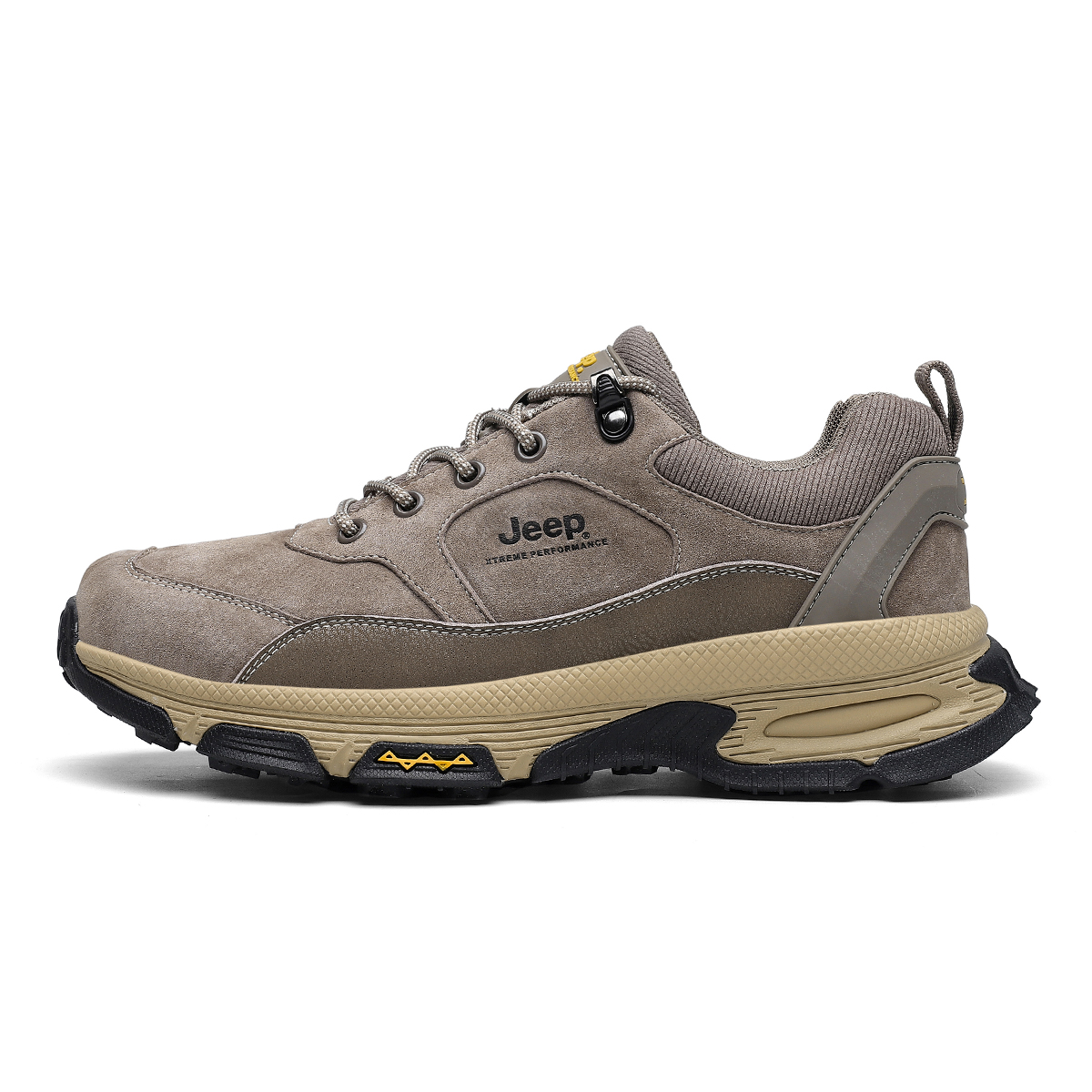 Jeep Textile, Synthetic Leather Comfortable Low top Outdoor Shoes Men’s Khaki