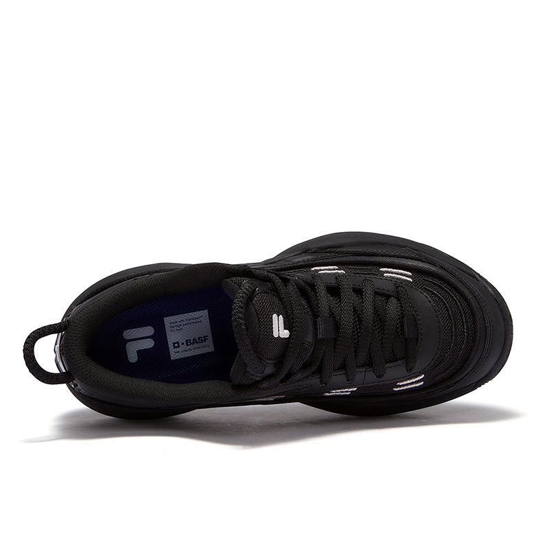 FILA FUSION FIRE Flame Shoes Abrasion Resistant Low top Vintage Basketball Shoes Women’s Black