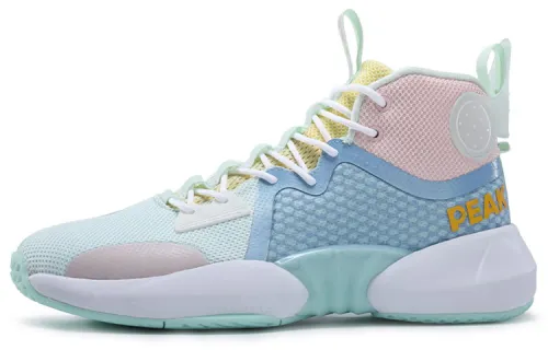 PEAK Basketball Shoes Men's High Top Gouache Green