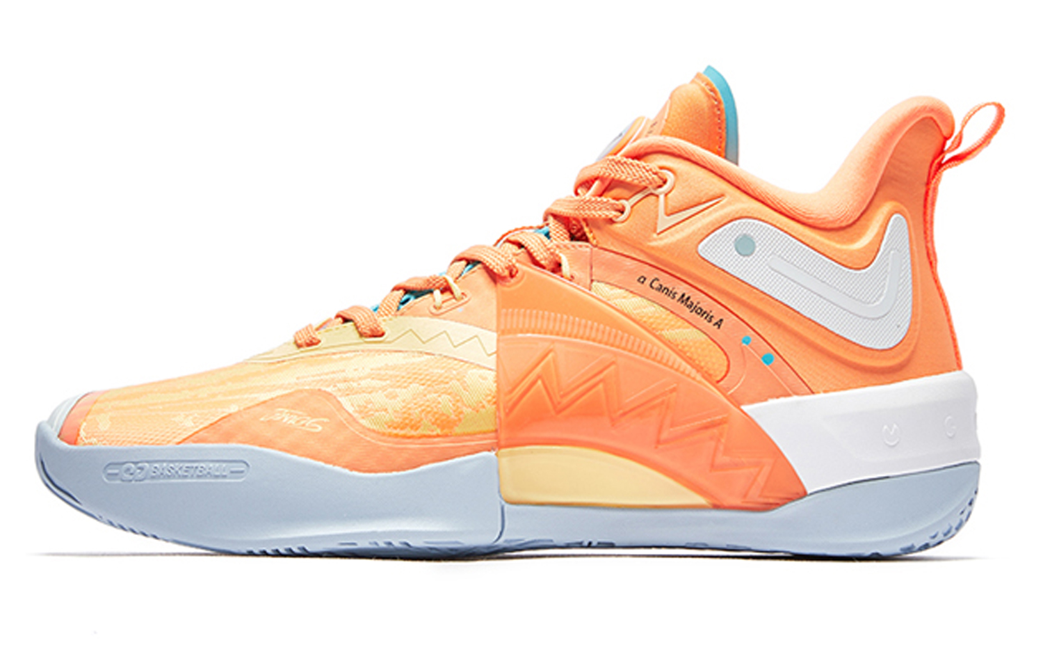 QIAODAN Fang Pro 2 Cushioning Slip Resistant Abrasion Resistant High top Basketball Shoes Men’s Orange Blue White