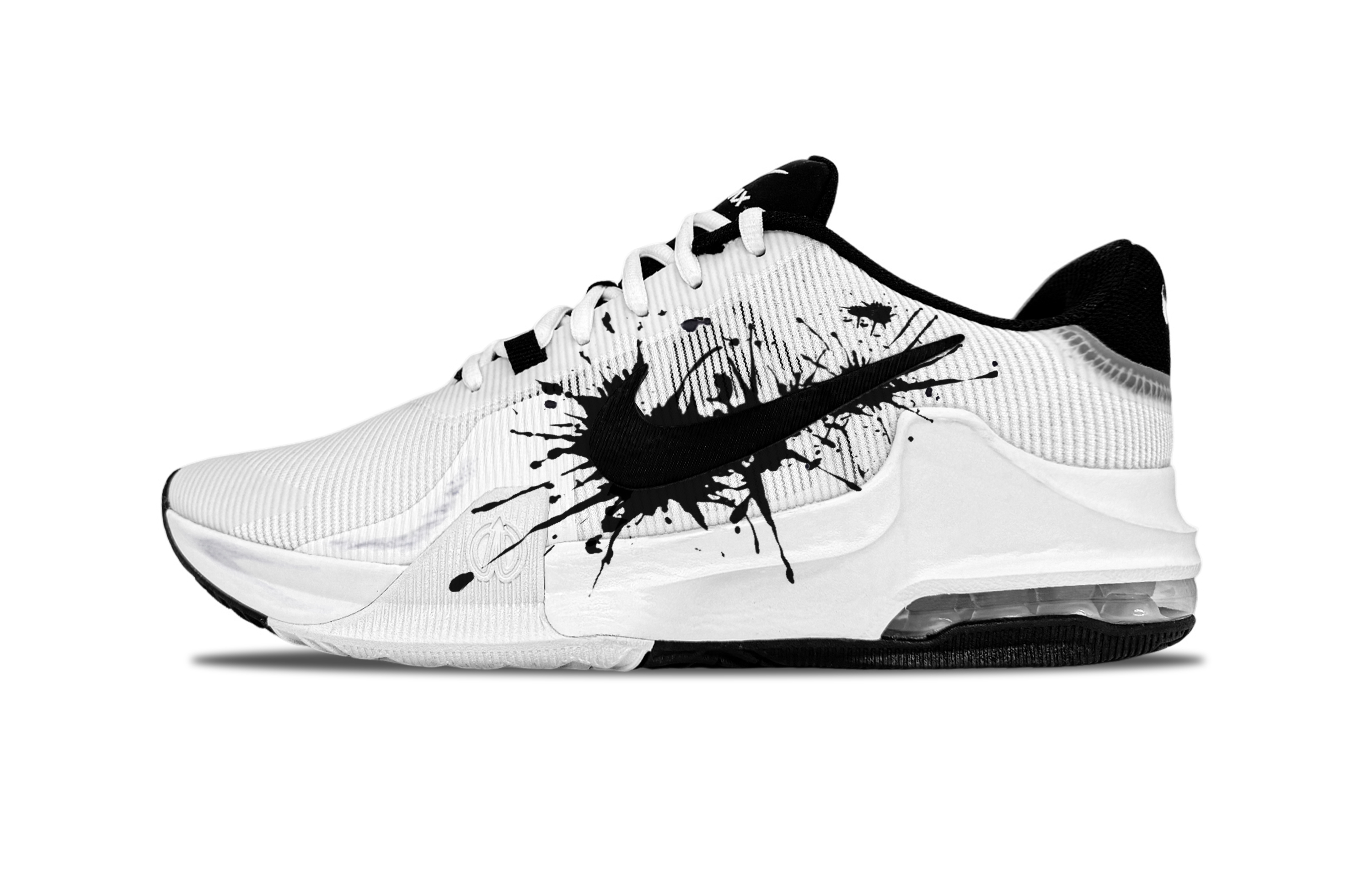 Nike Air Max Impact 4 Low top Basketball Shoes Men’s Black White