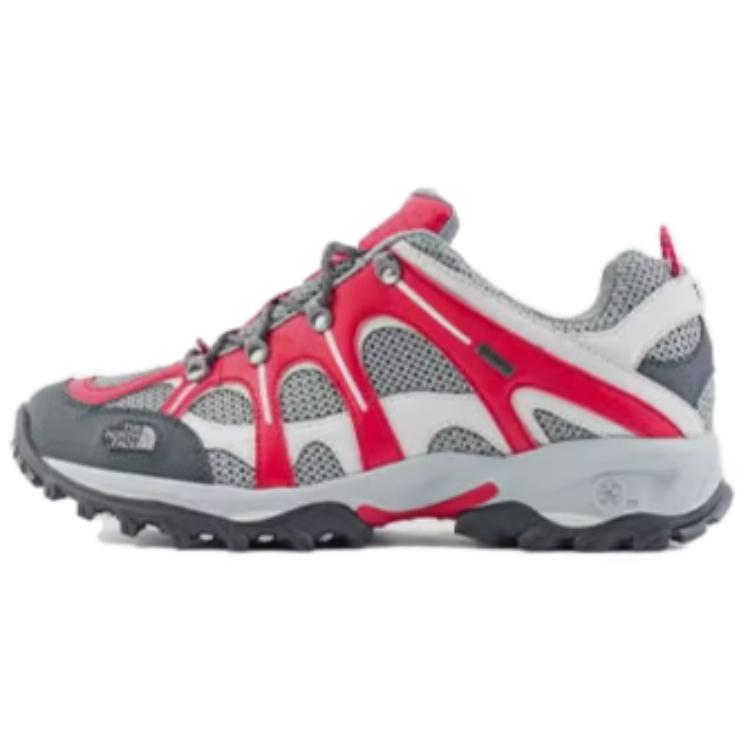 THE NORTH FACE Hedgehog Slip Resistant Abrasion Resistant Low top Hiking Shoes Men's Gray Red