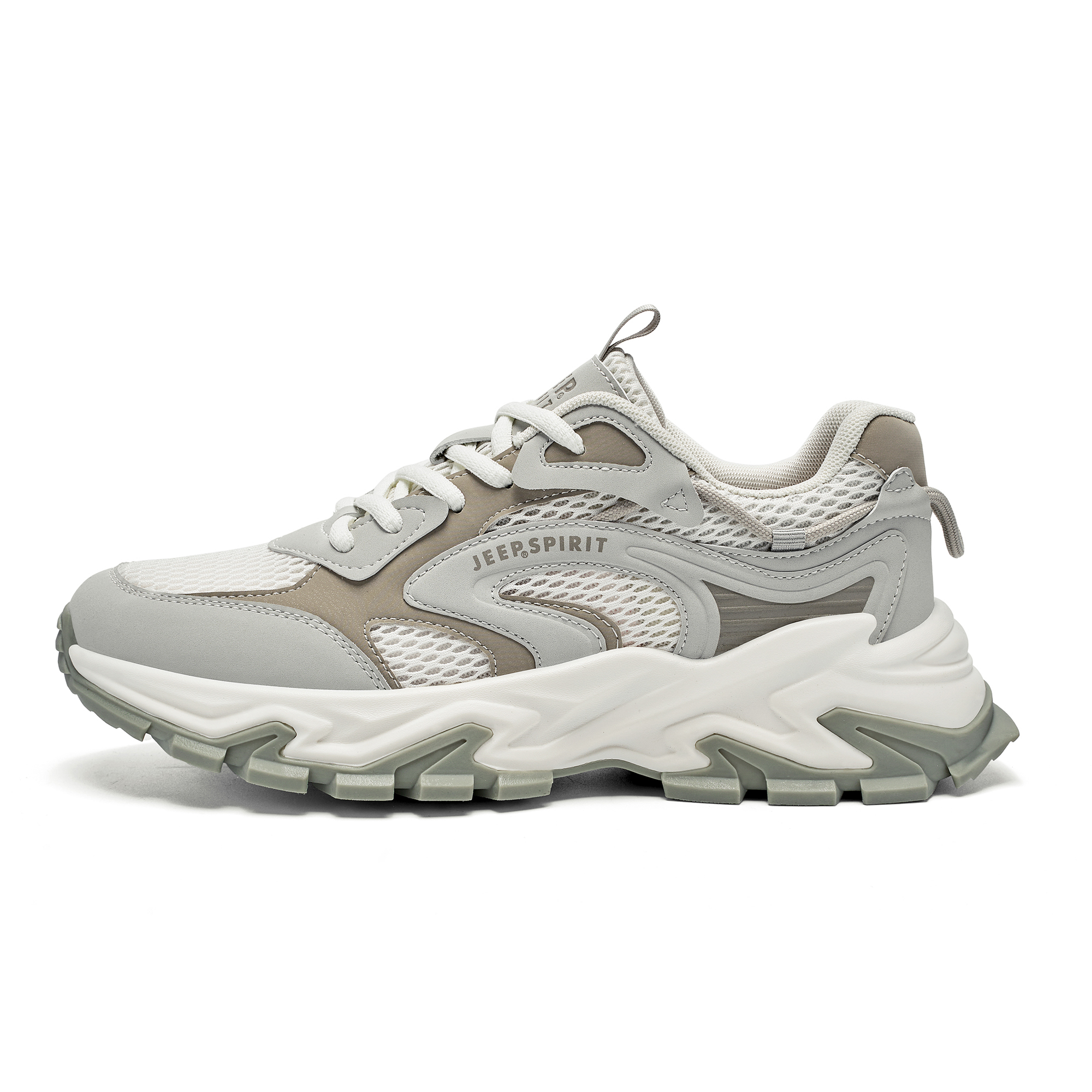 JEEP SPIRIT Low top Mountaineering Shoes Men's Moon Dust Gray