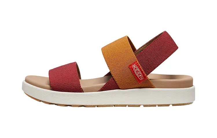 Keen Elle Backstrap Fabric Beach Sandals Women's Red