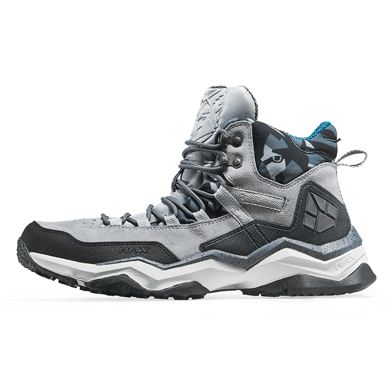 RAX Waterproof And Wear resistant High top Outdoor Shoes Men’s Light Gray