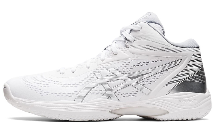 Asics Gel Hoop V14 Comfortable Abrasion Resistant Low top Basketball Shoes Unisex White Gray 4E Width