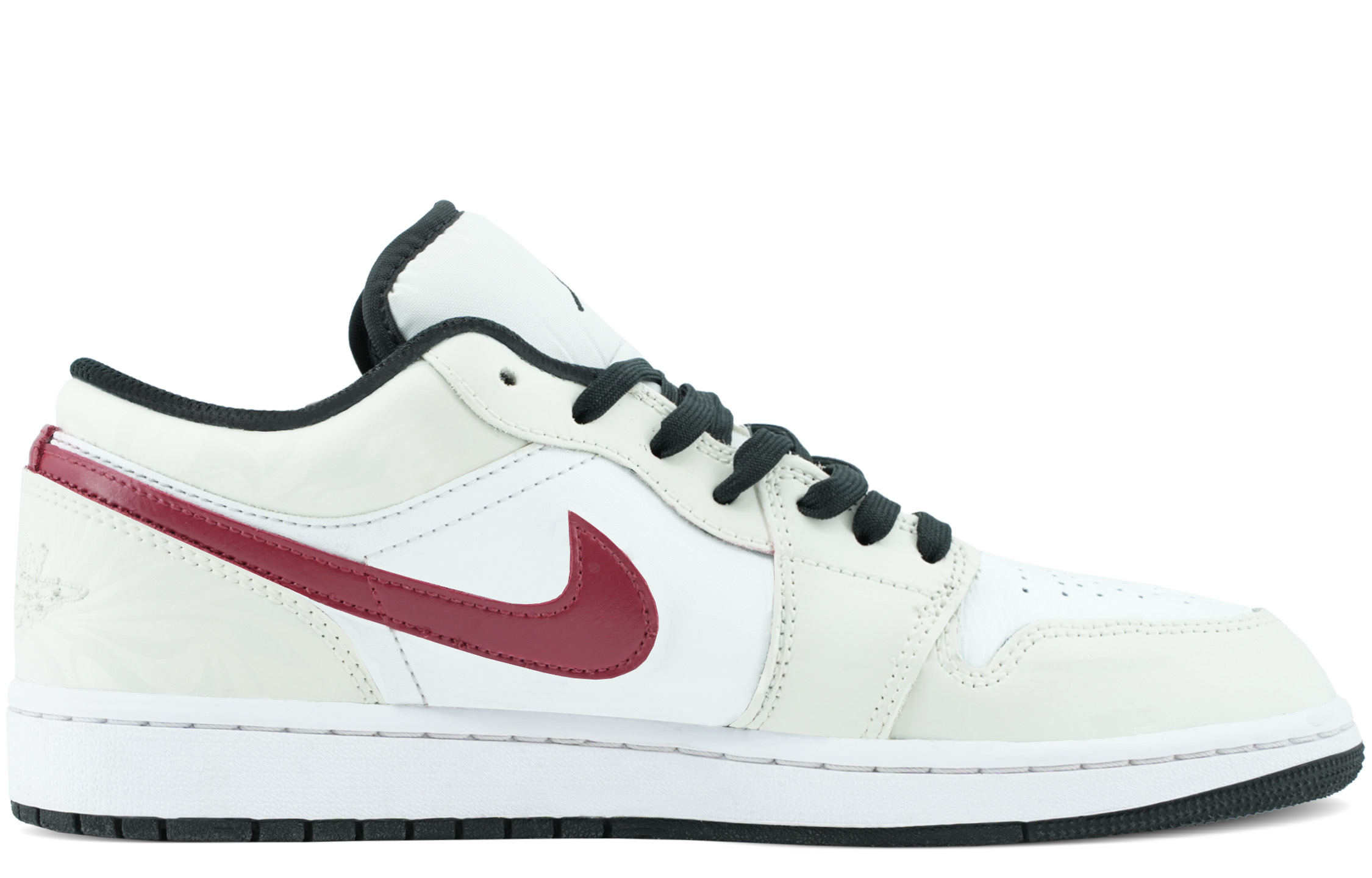 Jordan 1 Low top Vintage Basketball Shoes Men’s Beige White Red