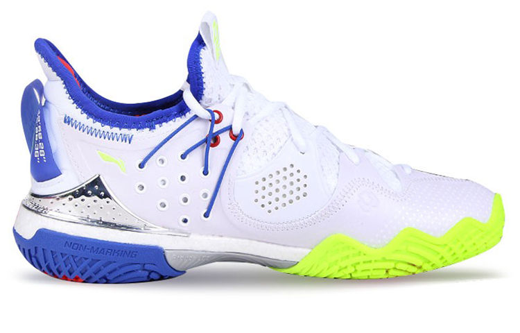 Li Ning Battle Halberd 3 Fabric Cushioning Slip Resistant Abrasion Resistant Breathable Low top Badminton Shoes Unisex