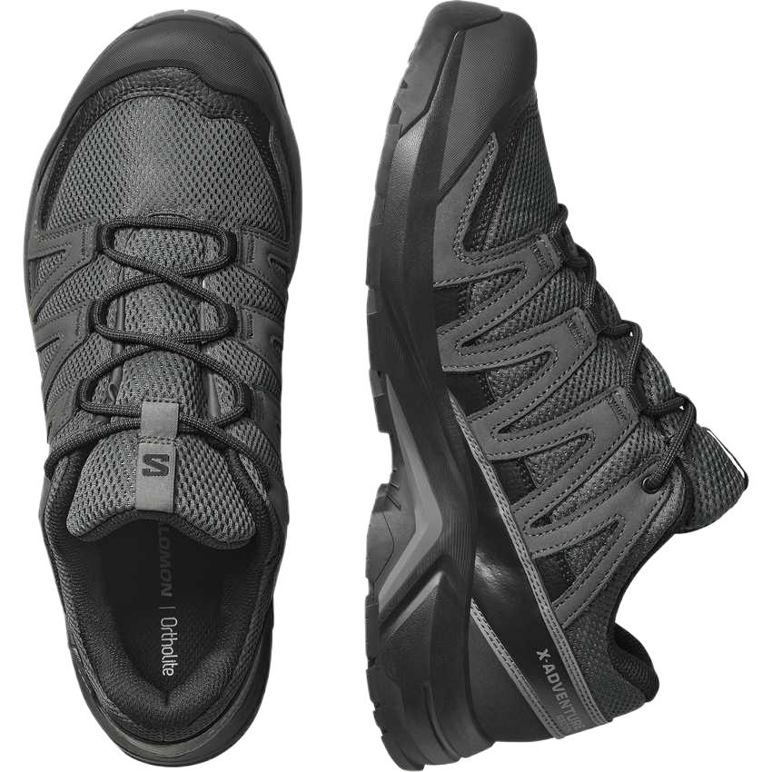 SALOMON X Adventure Leather Low top Mountaineering Shoes Men’s Black Gray