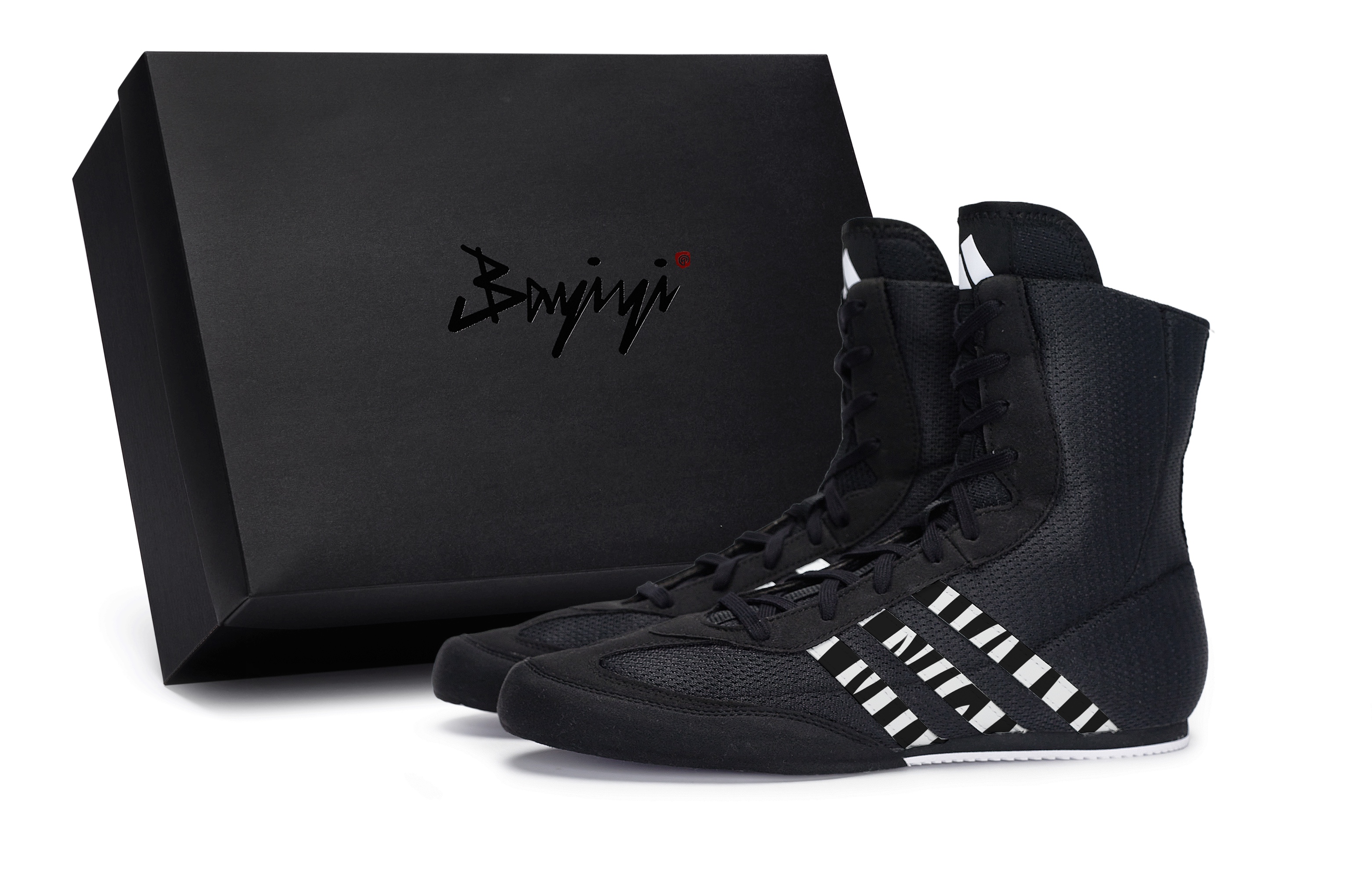 Adidas Box Hog 2.0 Abrasion Resistant Abrasion Resistant High top Training Shoes Unisex Carbon Black White