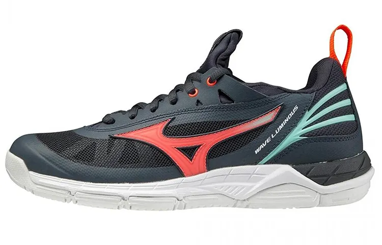 Mizuno Volleyball Shoes Unisex Low Top Black/Blue/Orange
