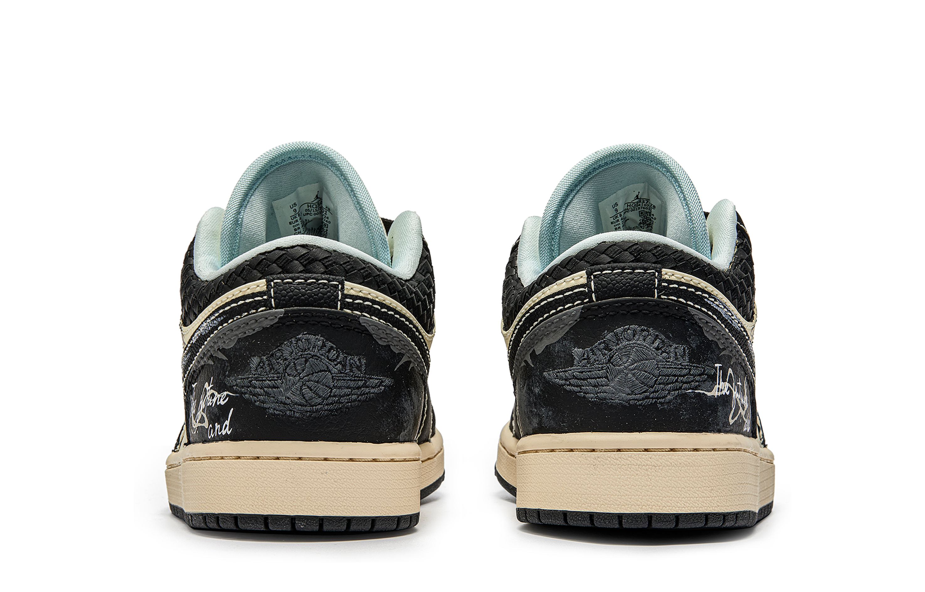 Jordan Air Jordan 1 Slip Resistant Slip Resistant Low top Vintage Basketball Shoes Men’s Beige Black