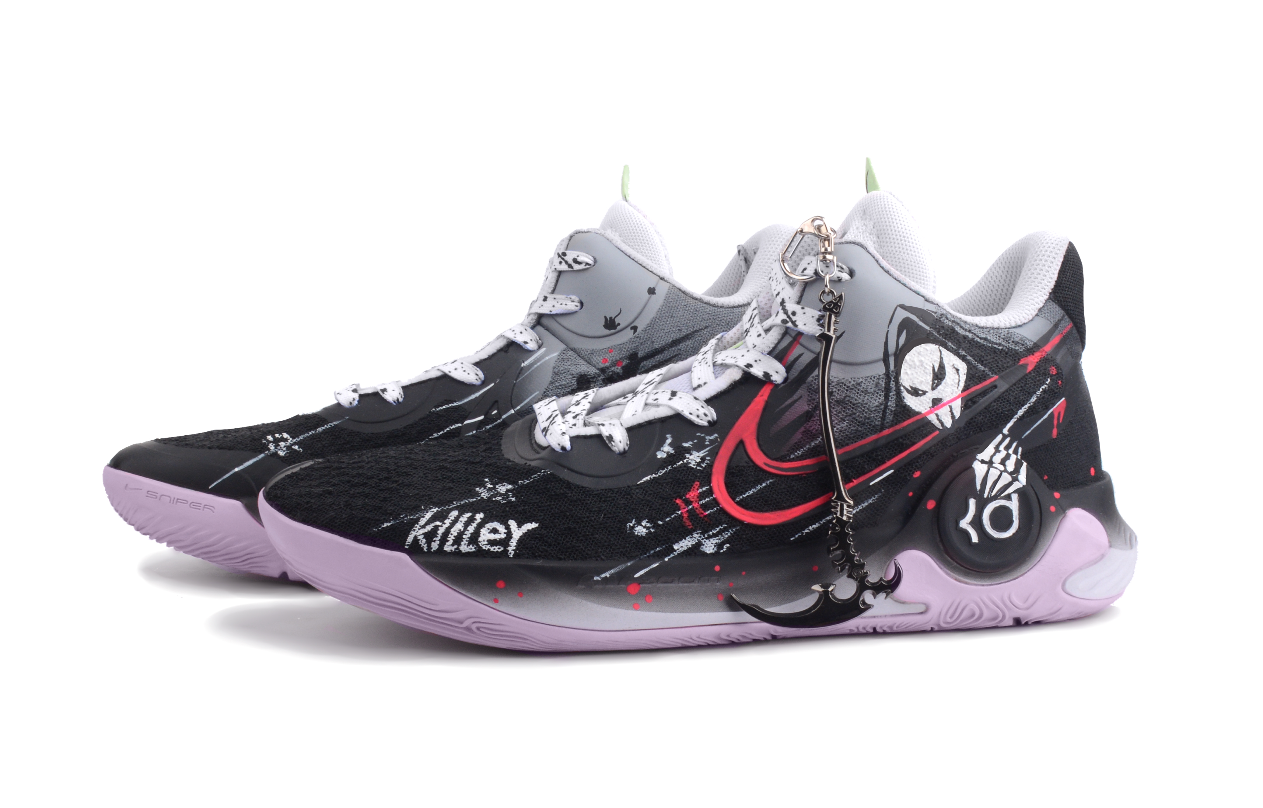 Nike KD Trey 5 IX Sickles Messenger Mid top Basketball Shoes Unisex Black Red
