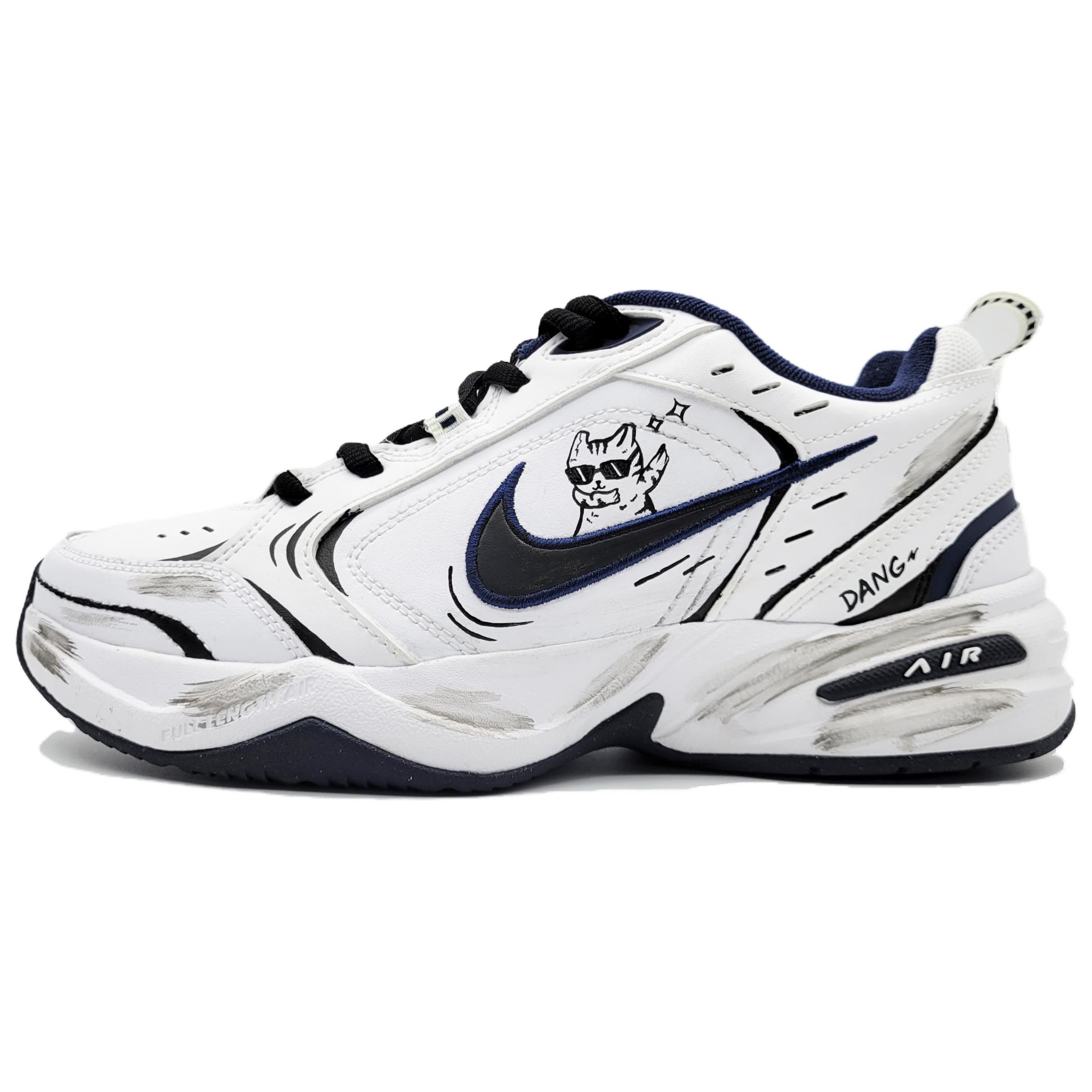 Nike Air Monarch 4 Chunky Sneakers Unisex Low Top Black/White