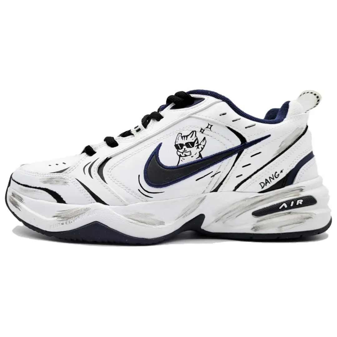 Nike Air Monarch 4 Chunky Sneakers Unisex Low Top Black/White