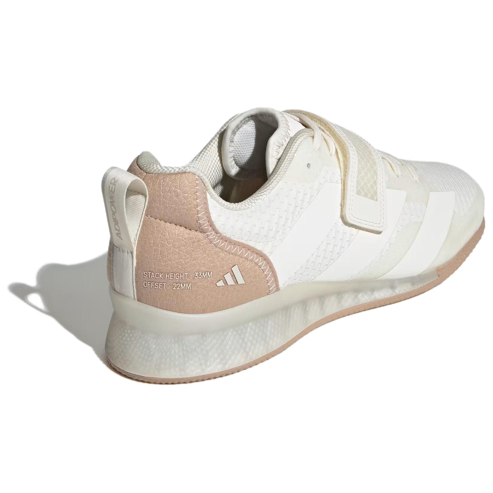 Adidas Adipower Slip Resistant And Breathable Low top Training Shoes Unisex Ecru