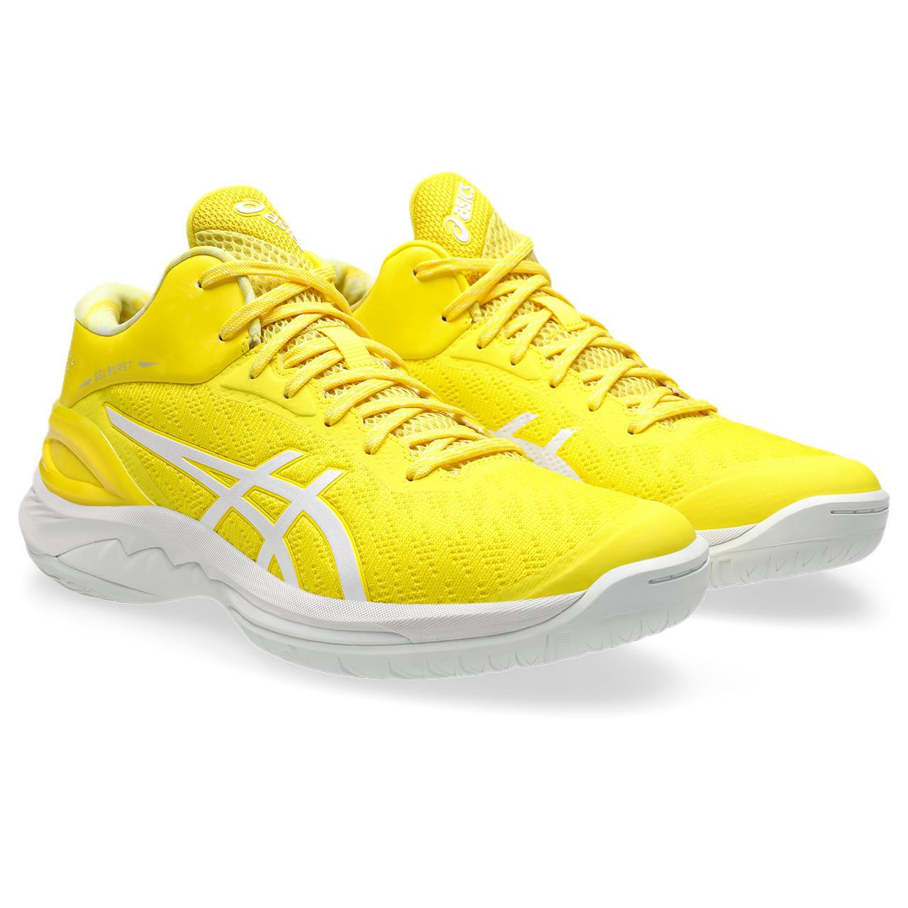 ASICS GELBURST 28 Cushioning Abrasion Resistant Breathable Mid top Basketball Shoes Unisex Yellow White
