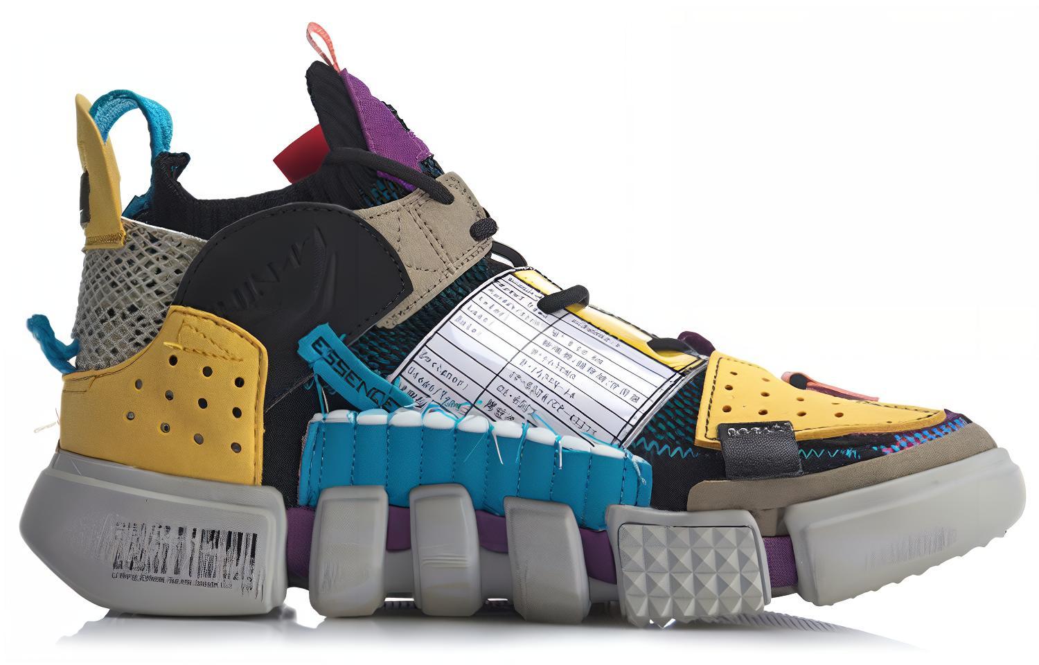 Li Ning Essence 2 Sfs Sample For Sale Cushioning Slip Resistant Abrasion Resistant High top Vintage Basketball Shoes